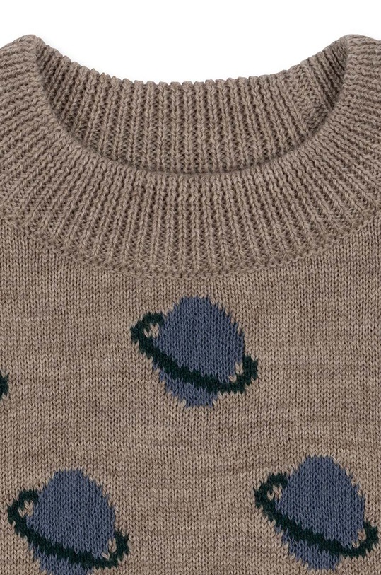 Вовняний дитячий светр Konges Sløjd сірий KS6189