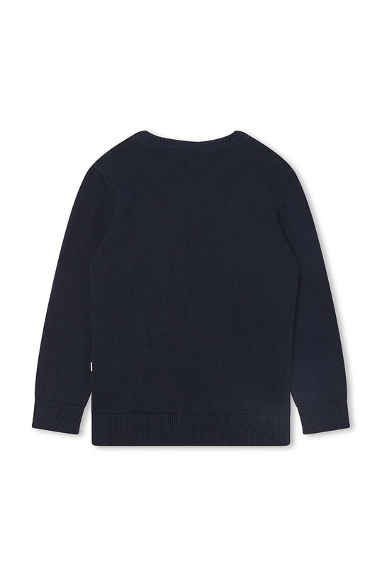 BOSS sweter bawełniany dziecięcy J25Q05.114.150 granatowy AW23