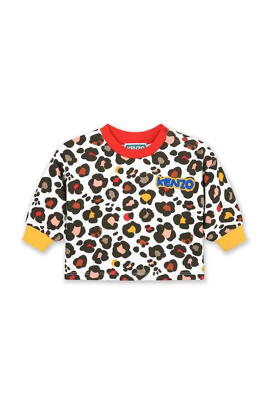 Kenzo Kids hanorac de bumbac pentru copii cu modele bej K05499