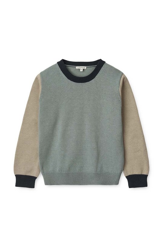 Дитячий бавовняний светр Liewood LW17245 блакитний AW23