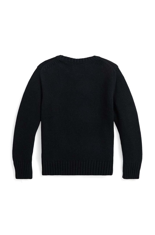 Παιδικό βαμβακερό πουλόβερ Polo Ralph Lauren 322920665001 μαύρο AW23