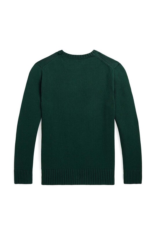 Otroški bombažen pulover Polo Ralph Lauren 323918369001 zelena AW23