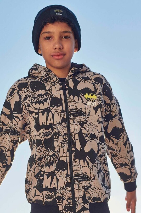 Dkny hanorac de bumbac pentru copii x DC Comics negru D55010.162.174