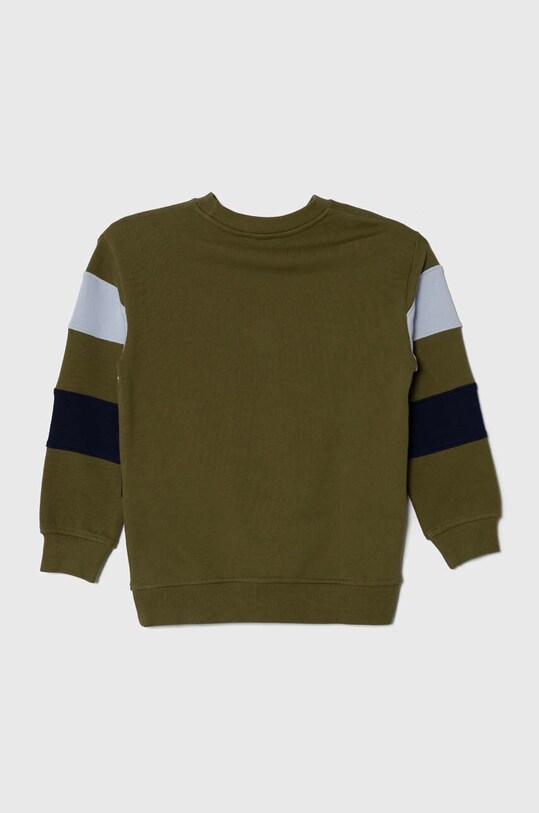 United Colors of Benetton hanorac de bumbac pentru copii 3J68C10DL.G.SEASONAL verde AW23