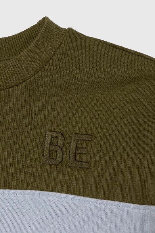 Băieți United Colors of Benetton hanorac de bumbac pentru copii 3J68C10DL.G.SEASONAL verde