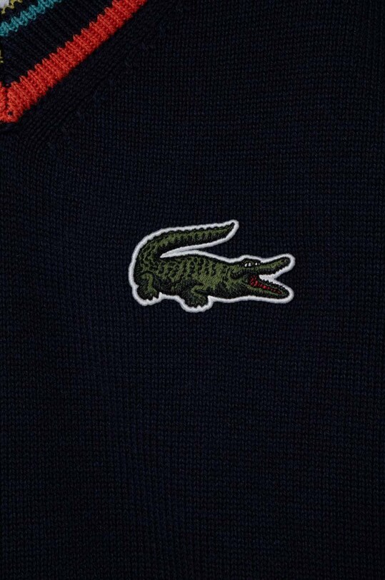 Chlapec Detský sveter s prímesou vlny Lacoste AJ1201 tmavomodrá