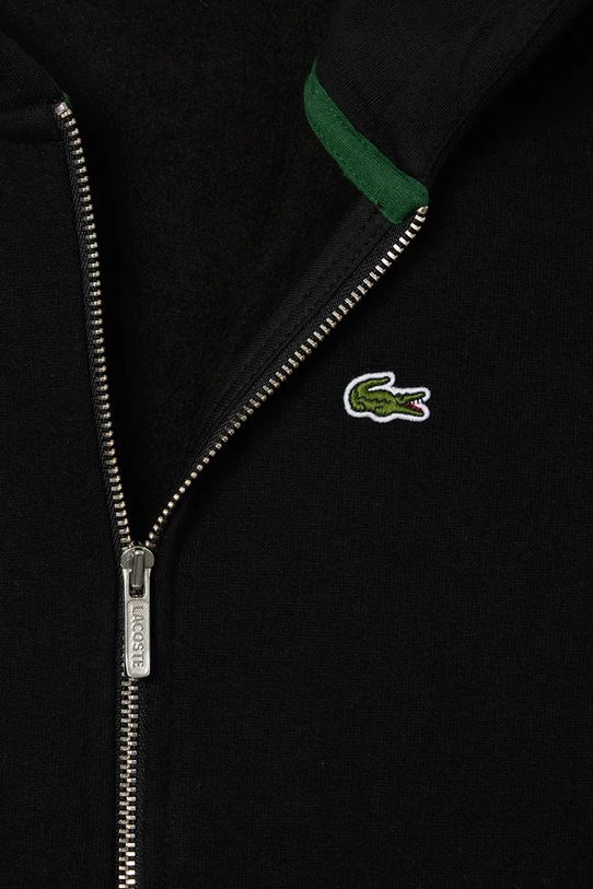 Detská bavlnená mikina Lacoste čierna SJ9723