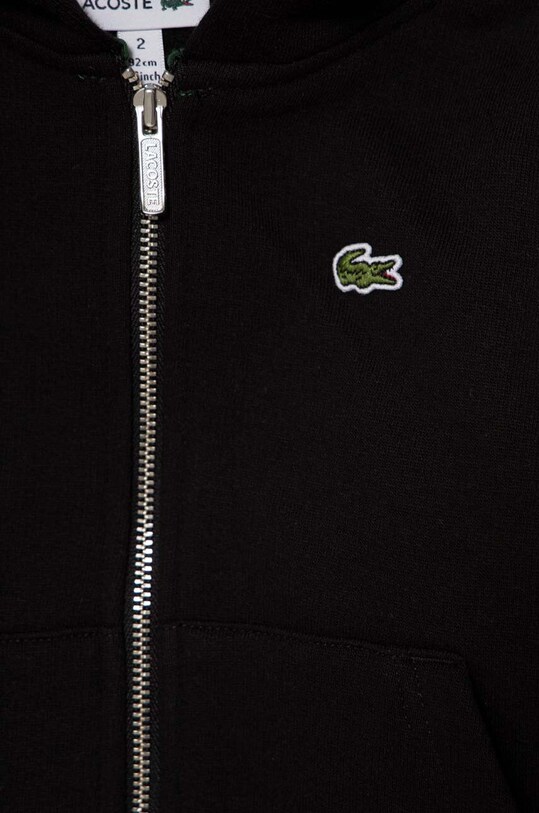 Момче Детски памучен суичър Lacoste SJ9723 черен