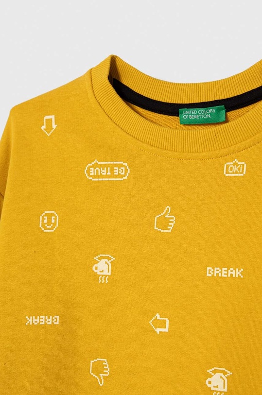 Chłopiec United Colors of Benetton bluza dziecięca 31MXC10DG.G.SEASONAL żółty