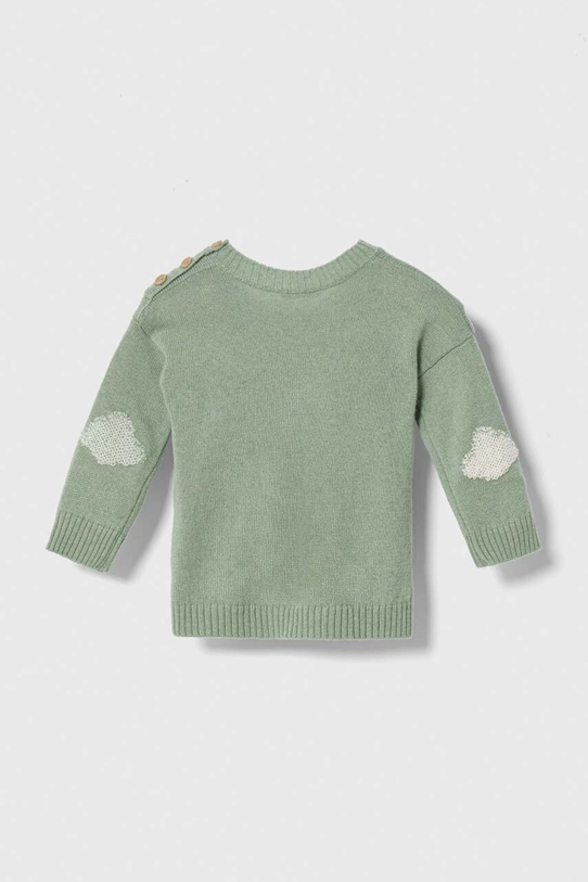 United Colors of Benetton pulover din amestec de lână pentru bebeluși 1132B100R.W.SEASONAL verde AW23