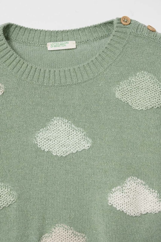 Κοριτσίστικα Βρεφικό πουλόβερ από μείγμα μαλλιού United Colors of Benetton 1132B100R.W.SEASONAL πράσινο
