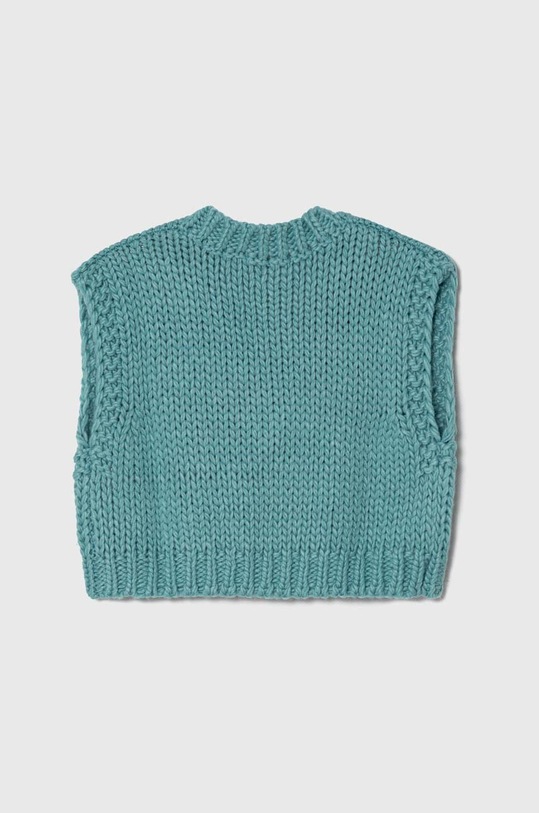 Γιλέκο από μείγμα μαλλιού United Colors of Benetton 125HC400C.G.SEASONAL πράσινο AW23