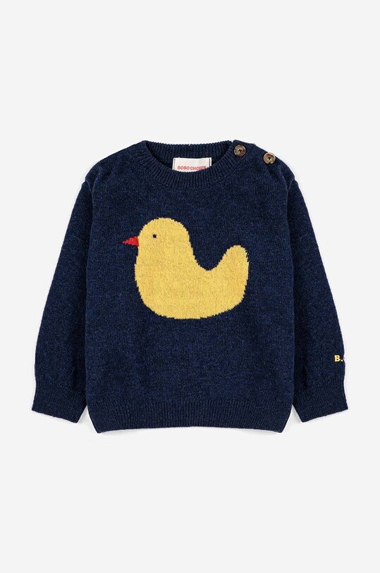 Pulover za bebe Bobo Choses 223AB094 mornarsko plava AW23