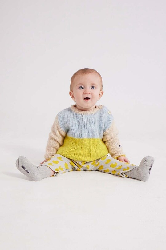 Bobo Choses sweter niemowlęcy z domieszką wełny niebieski 223AB095