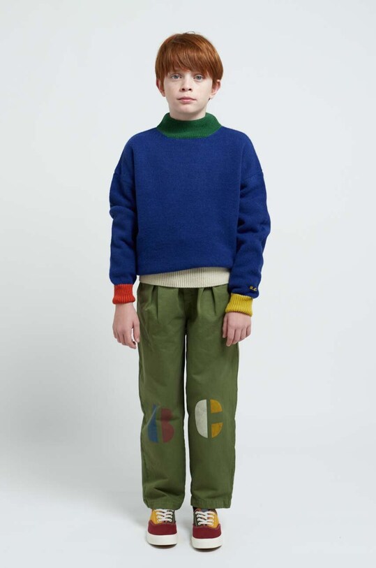 Bobo Choses pulover pentru copii din amestec de lana 223AC118 albastru
