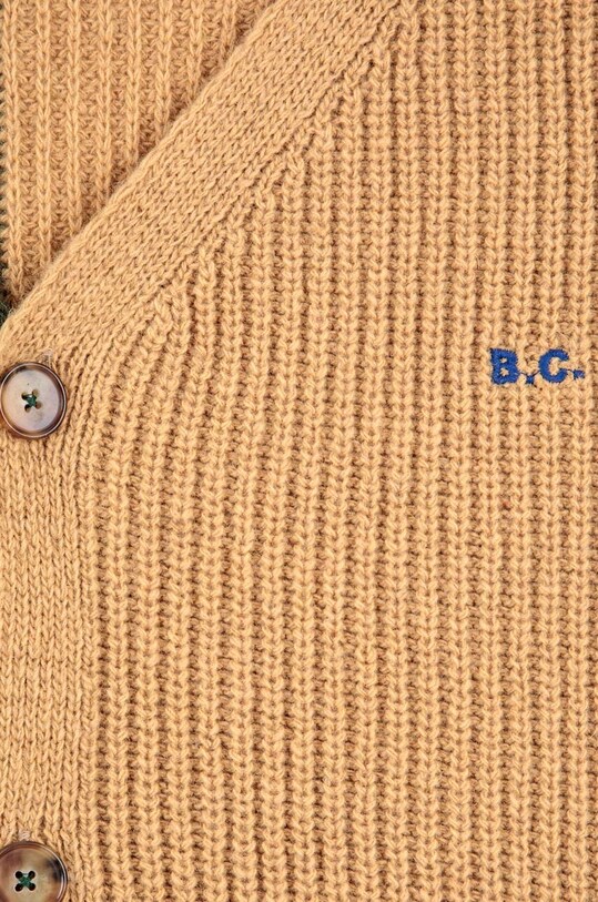 Chłopiec Bobo Choses kardigan wełniany dziecięcy 223AC120 zielony