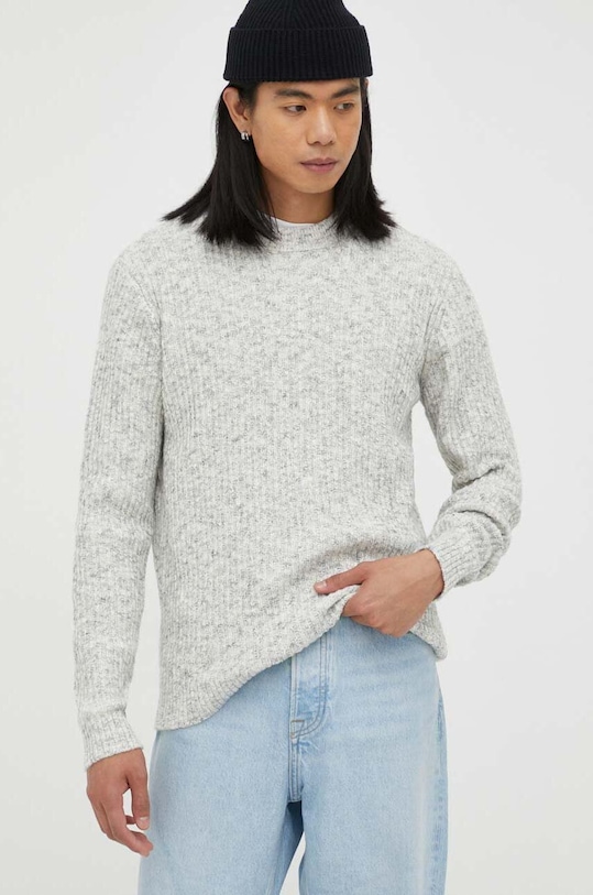 Пуловер Bruuns Bazaar Waf Luke меланж сив BBM2311
