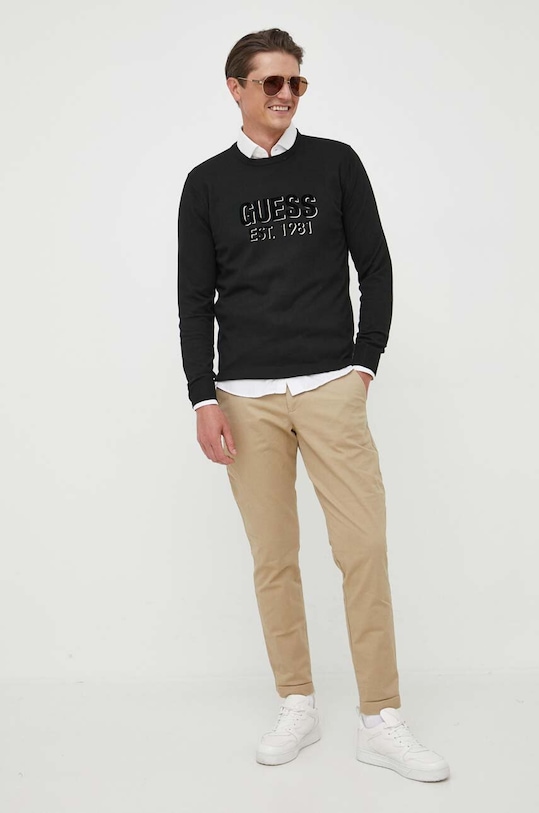 Guess pulóver selyemkeverékből M3YR03.Z3052 fekete AW23