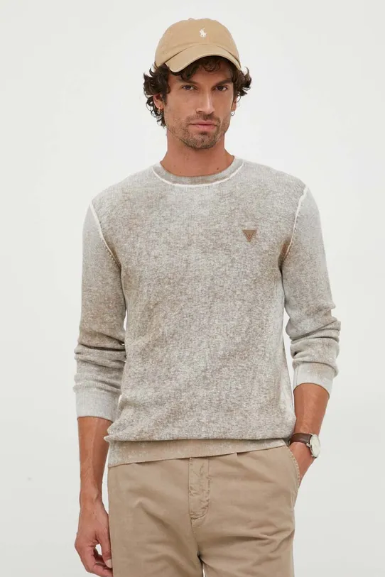 Guess maglione a maglia fine beige M3YR12.Z30W0