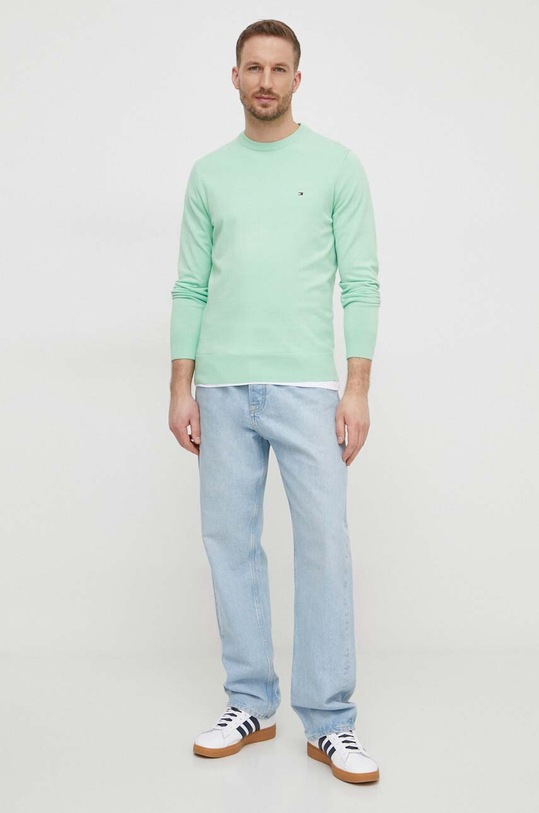 Tommy Hilfiger sweter MW0MW21316 zielony SS24