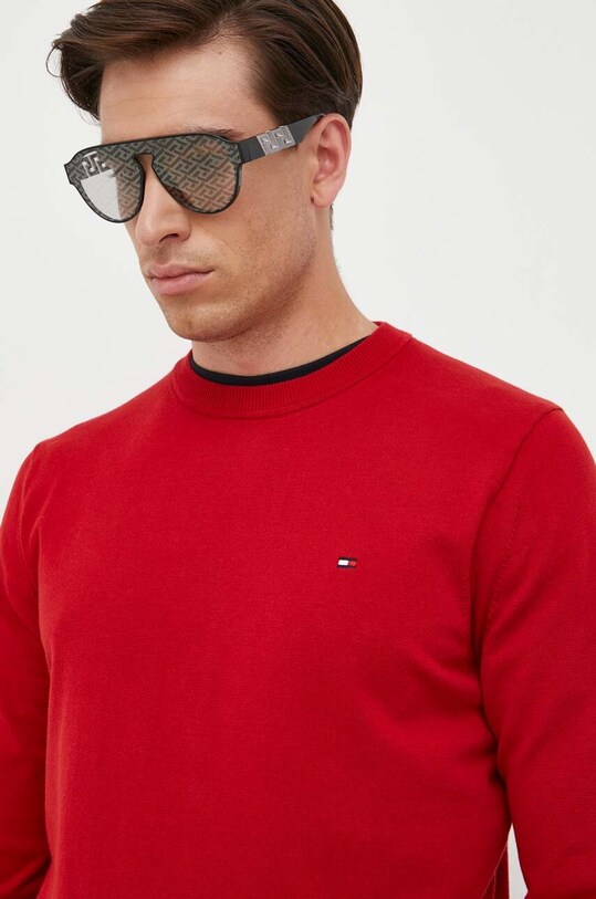 Πουλόβερ Tommy Hilfiger MW0MW21316 κόκκινο