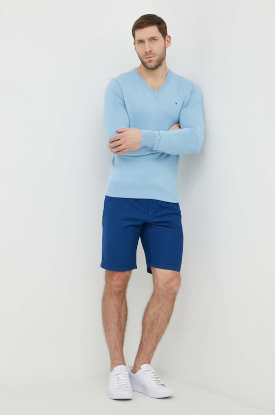 Sveter Tommy Hilfiger MW0MW22349 modrá SS24