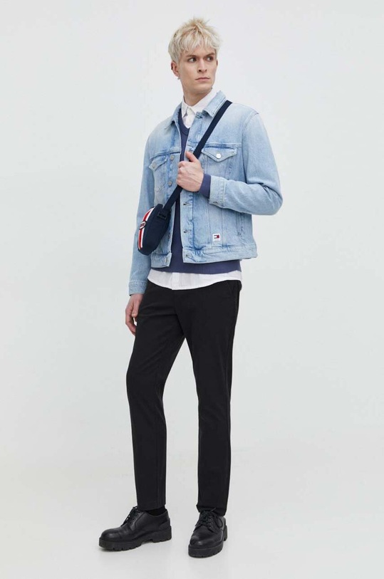 Svetr Tommy Hilfiger MW0MW22349 modrá SS24