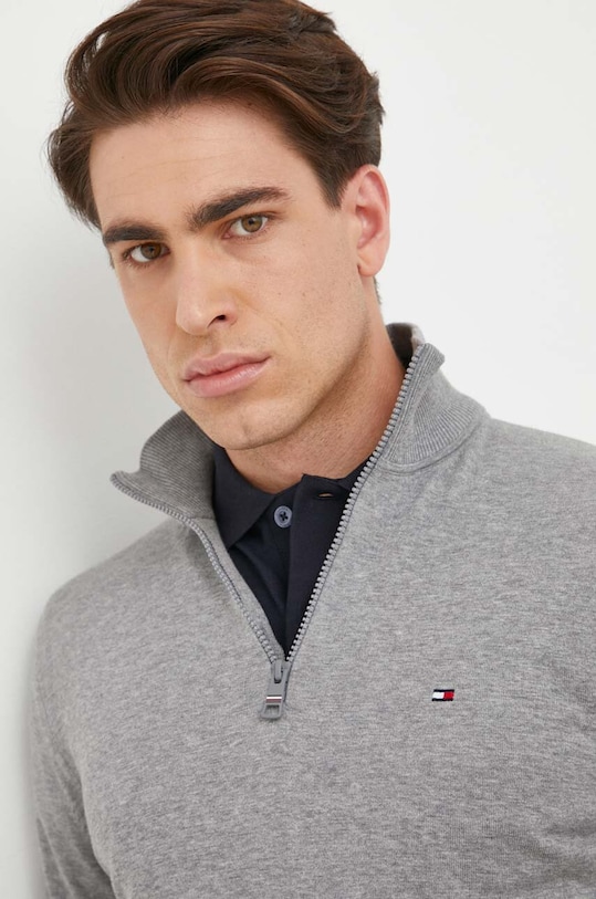 Πουλόβερ Tommy Hilfiger γκρί MW0MW25352