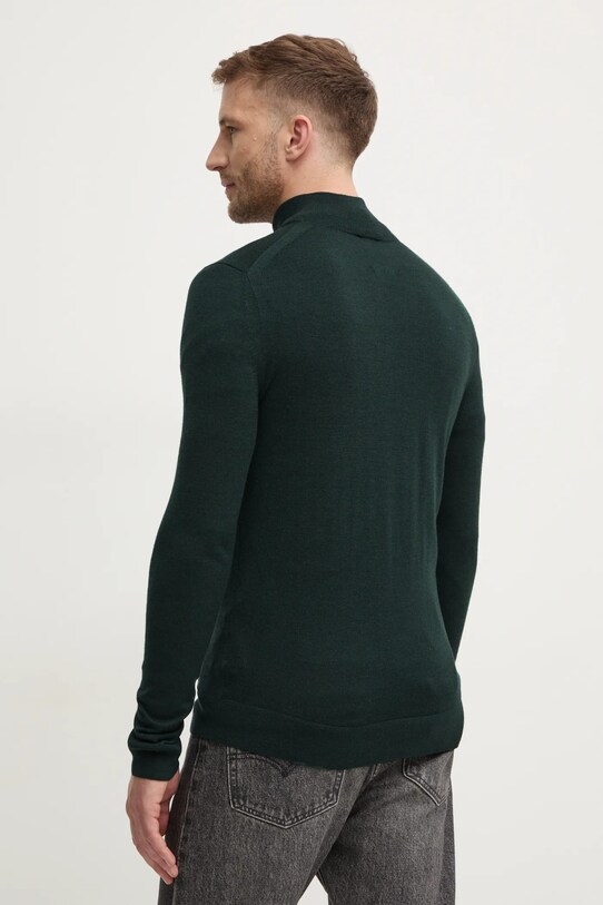 Odzież Calvin Klein sweter wełniany K10K110421 zielony