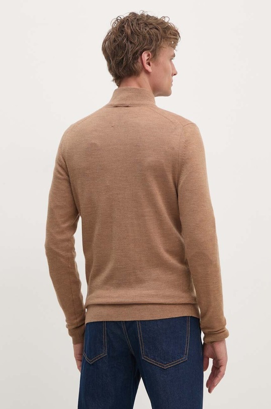 Odzież Calvin Klein sweter wełniany K10K110421 brązowy
