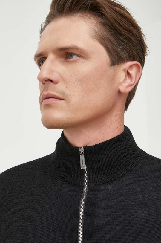 Calvin Klein sweter wełniany czarny K10K110421