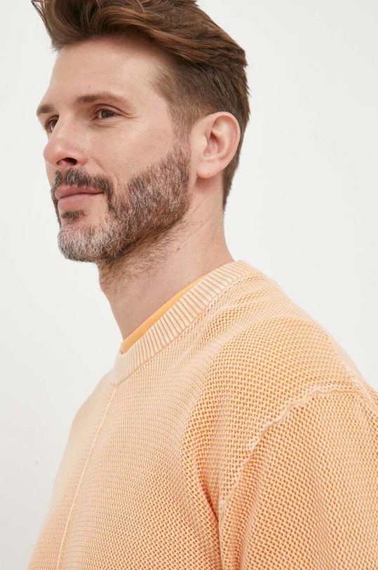 Calvin Klein Jeans sweter bawełniany pomarańczowy J30J323540