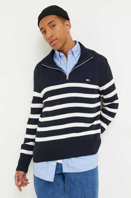 Sveter Tommy Jeans DM0DM16790 tmavomodrá AW23