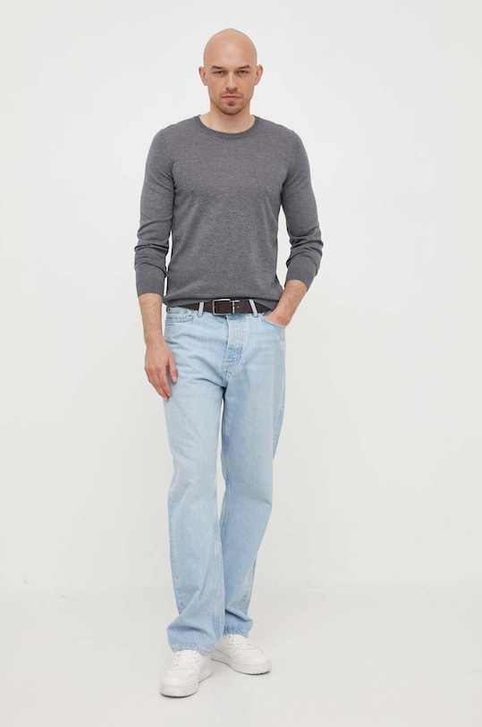 Вовняний светр BOSS 50468239 сірий NC00