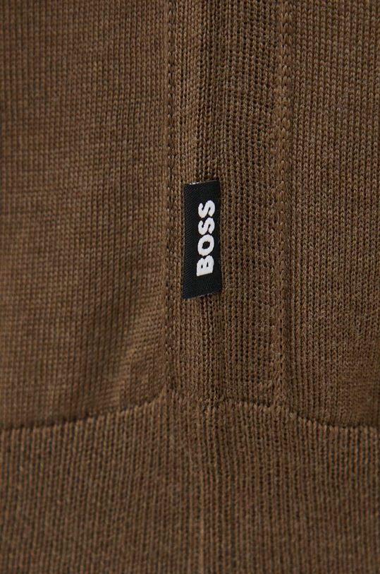 Vlněný svetr BOSS 50468239 hnědá