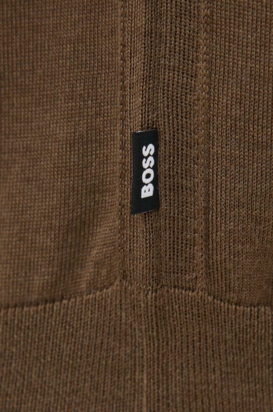 Vlněný svetr BOSS 50468239 hnědá