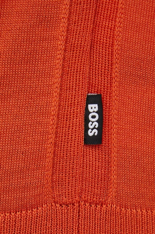 BOSS sweter wełniany 50468239 pomarańczowy