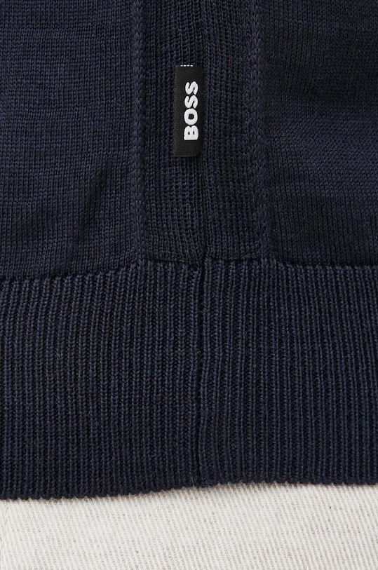 Шерстяной свитер BOSS 50468239 тёмно-синий