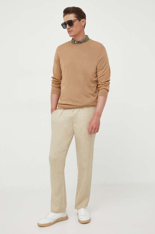 BOSS pulover de lână 50468239 bej NC00