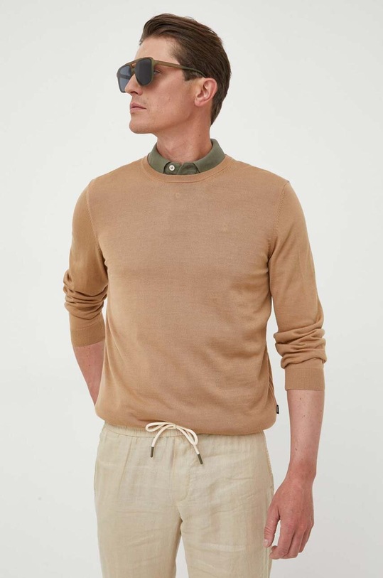 BOSS pulover de lână bej 50468239