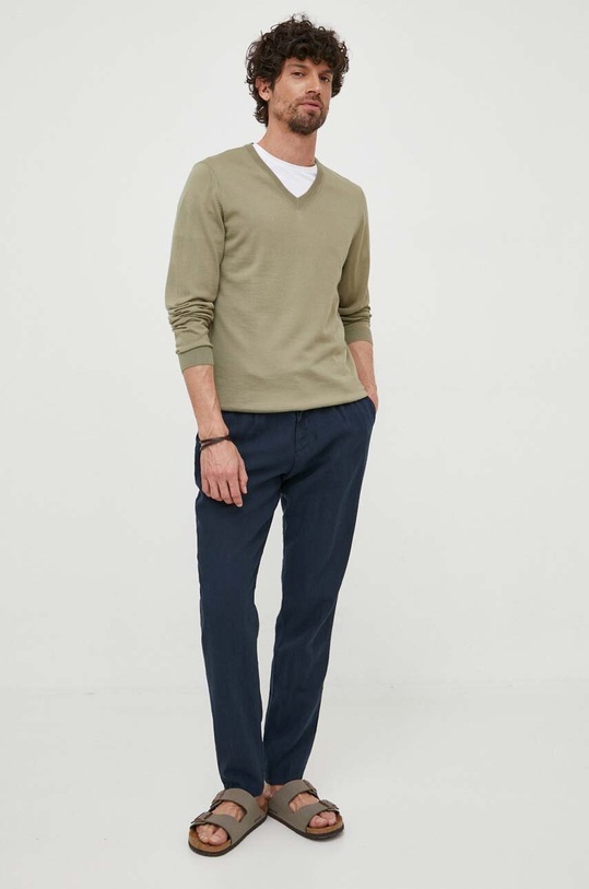 BOSS sweter wełniany 50468261 zielony AA00