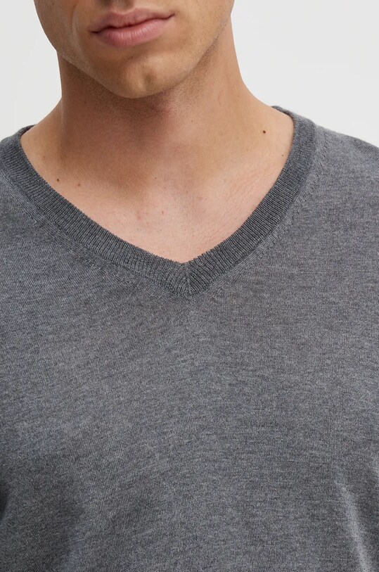 BOSS sweter wełniany 50468261 szary
