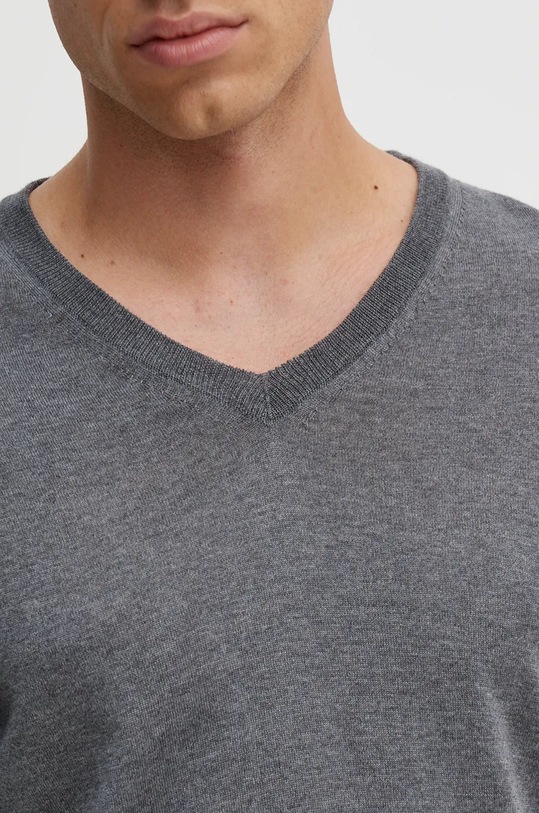 Шерстяной свитер BOSS 50468261 серый