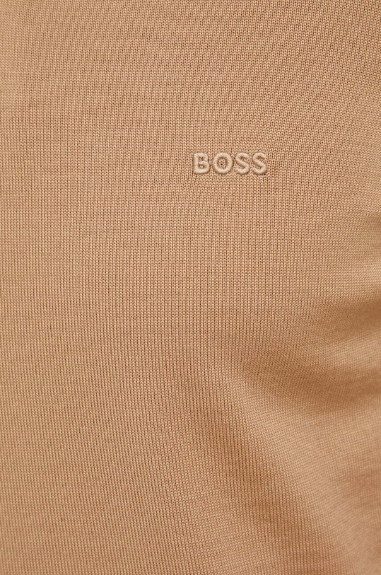 BOSS sweter wełniany 50476363 beżowy