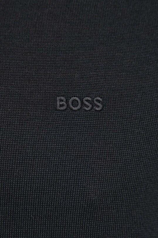 Вовняний светр BOSS 50476363 чорний
