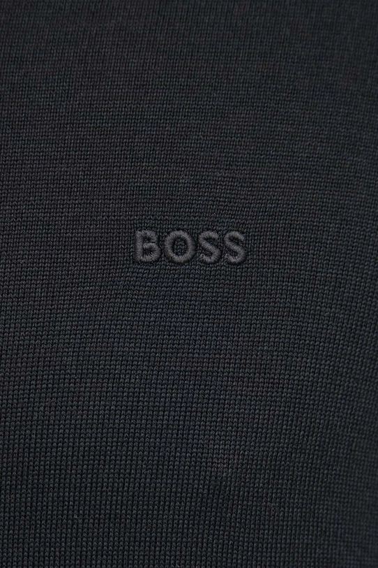 Вовняний светр BOSS 50476363 чорний