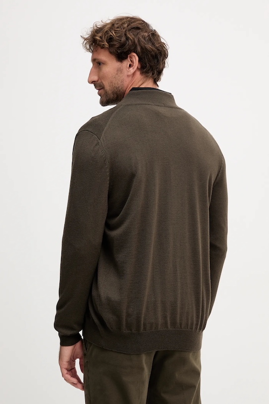 Ρούχα Μάλλινη ζακέτα BOSS 50476347 πράσινο