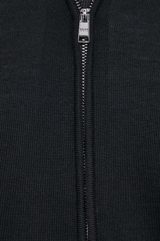 Вовняний кардиган BOSS 50476347 чорний