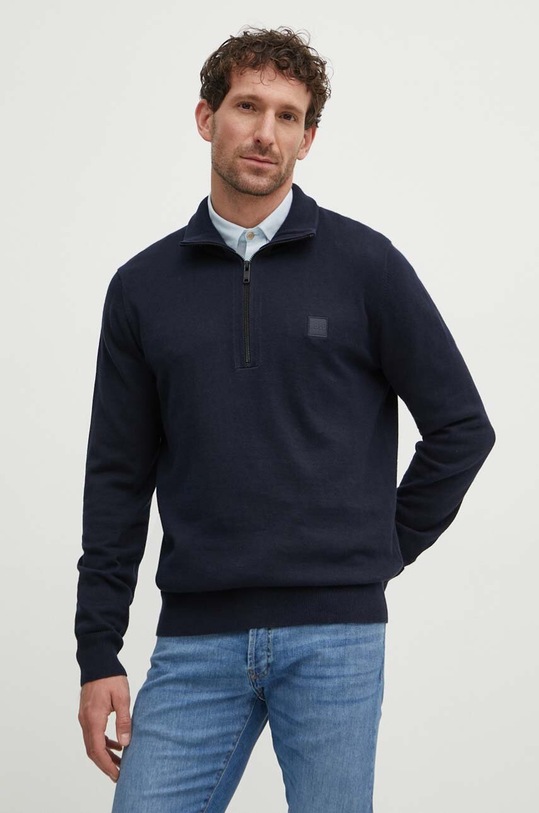 Boss Orange pulover din amestec de casmir BOSS ORANGE bleumarin 50494387