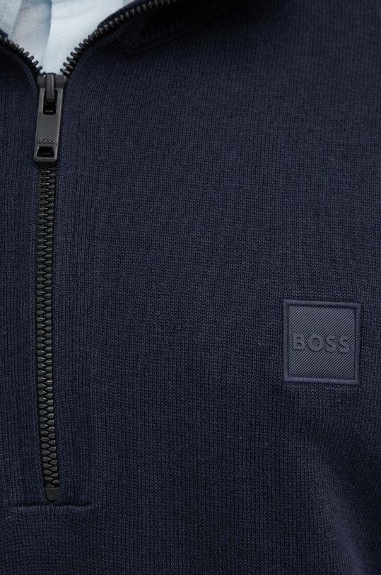 Boss Orange pulover din amestec de casmir BOSS ORANGE 50494387 bleumarin